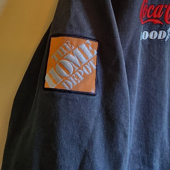 Home Depot Winston Cup NASCAR Jacket Racing Chase Goodyear Coke Husky Size Large - Picture 7 of 12
